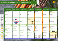 menus du 3 Novembre au 19 décembre 2025 menus du 3 Novembre au 19 décembre 2025
